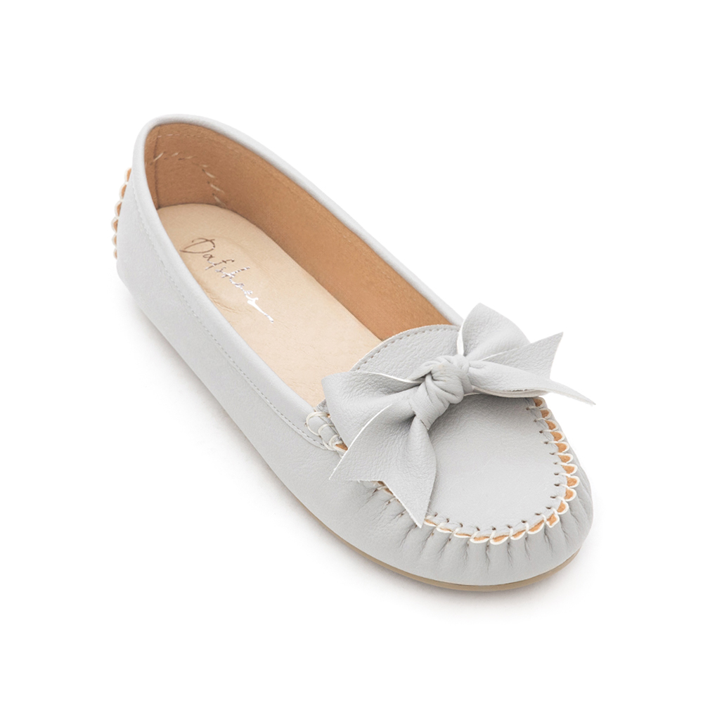 MIT Bow Moccasin Loafers Grey