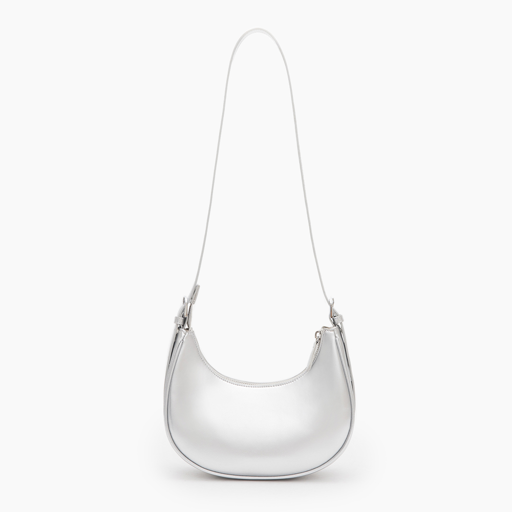 Two-Way Half-Moon Bag Silver