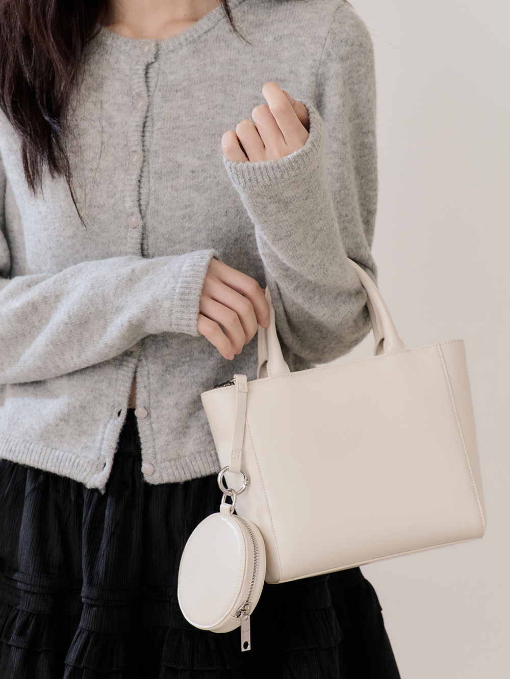 Pita寶藏女孩口袋包 米白