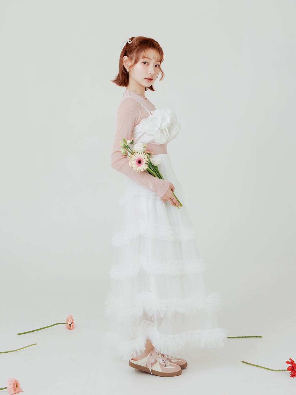 【Disney】妙妙貓真皮德訓穆勒鞋 草莓粉