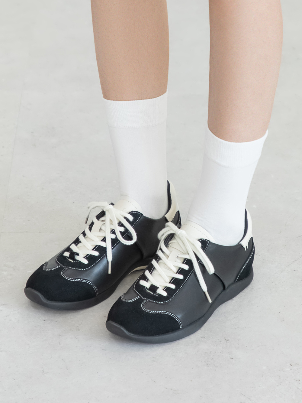 都市漫遊Q感軟墊德訓鞋 黑色