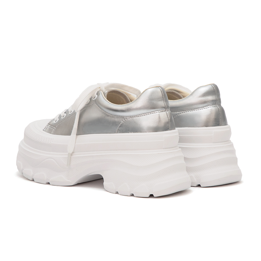 零重力輕運動厚底增高休閒鞋 銀色