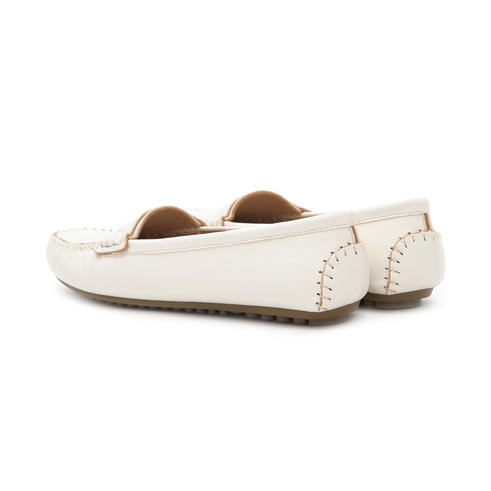 MIT Tassel Moccasin Loafers White