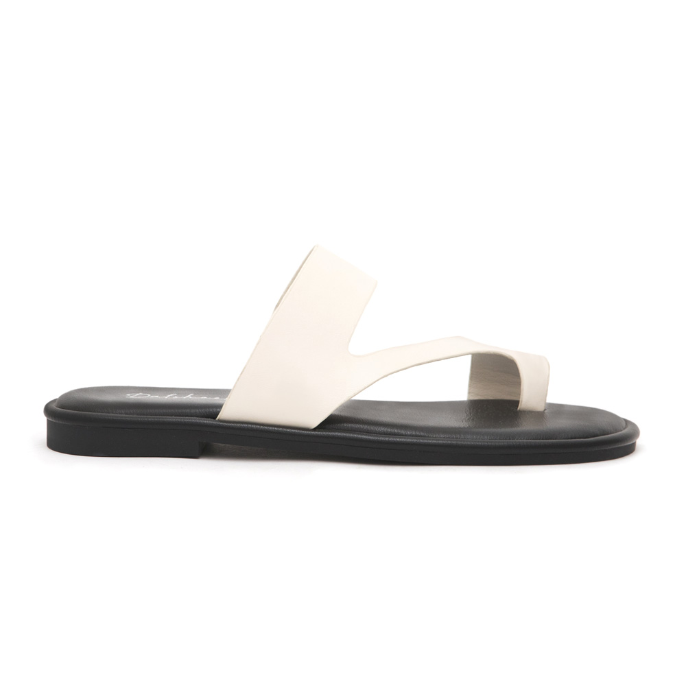 Diagonal Strap Soft Toe Loop Sandals 米