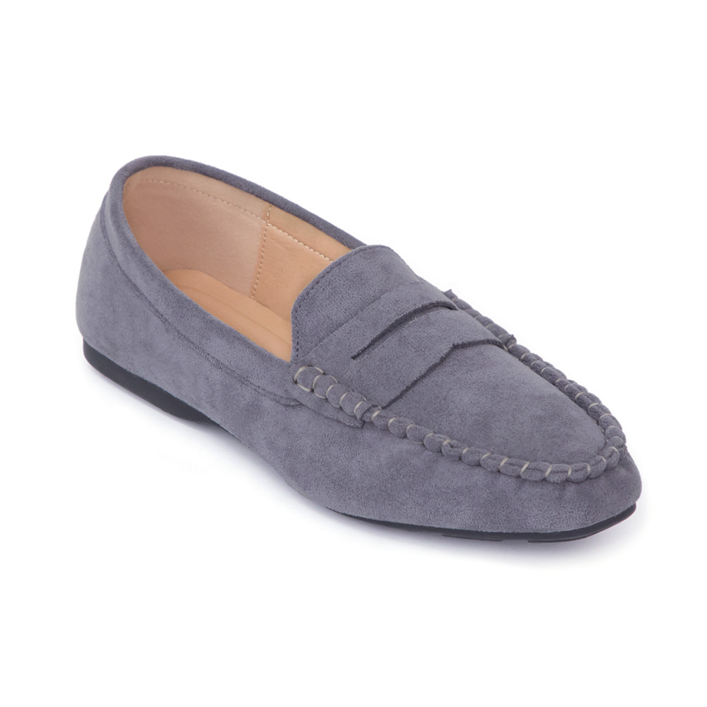 秋冬輕著4D氣墊豆豆底樂福鞋 迷霧藍