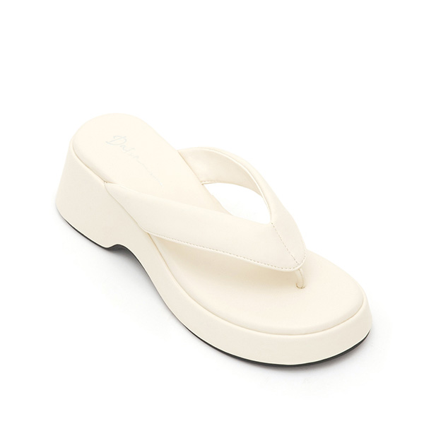 Thick Sole Flip-Flops Beige