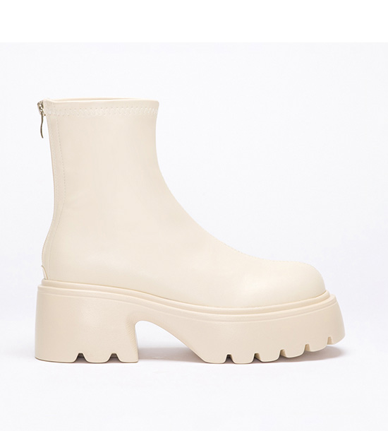 Lightweight Slimming Ankle Boots Vanilla