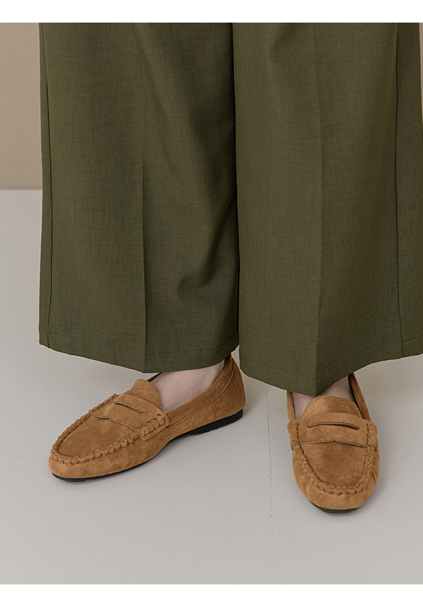 秋冬輕著4D氣墊豆豆底樂福鞋 深棕色