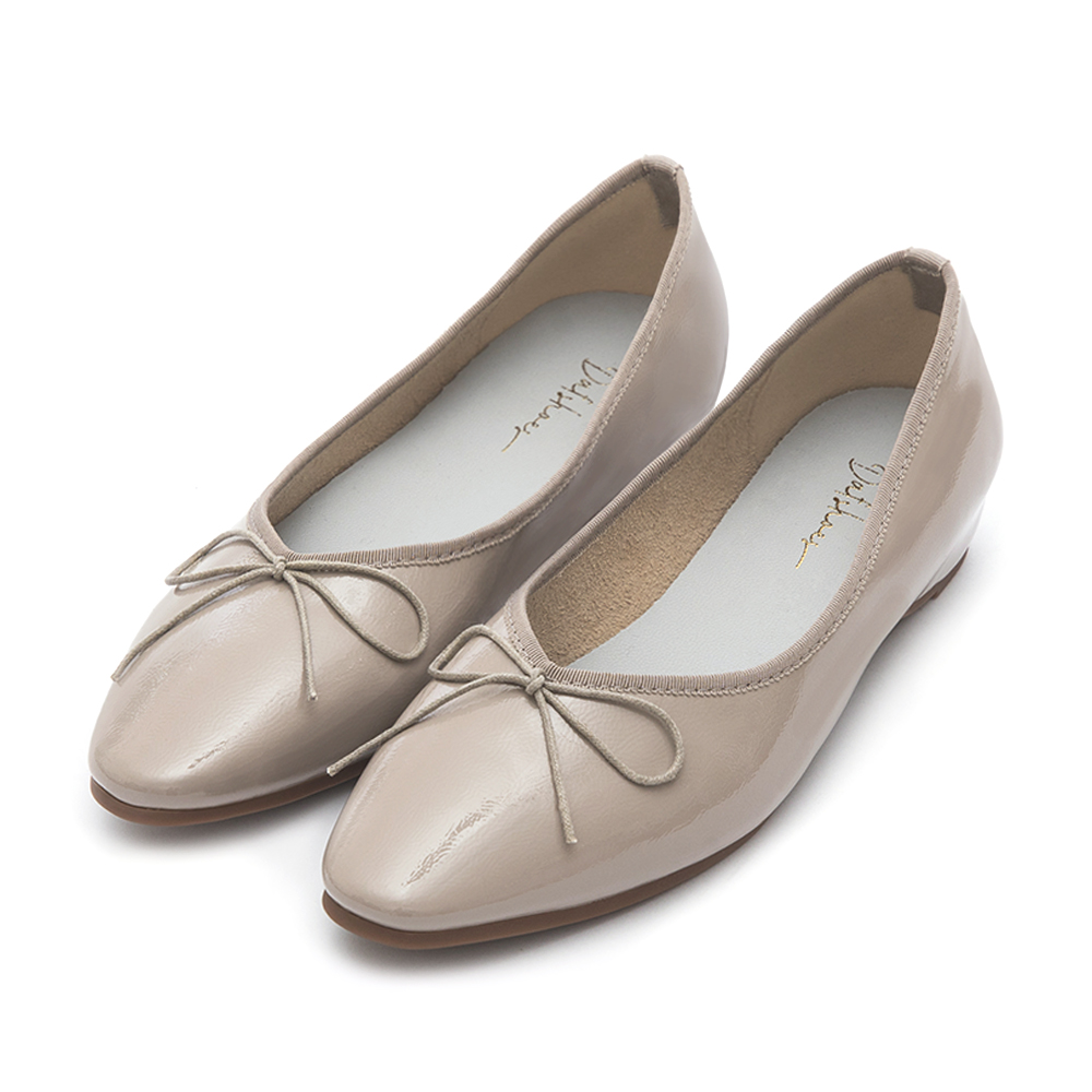 Classic Bow Ballet Flats Grey