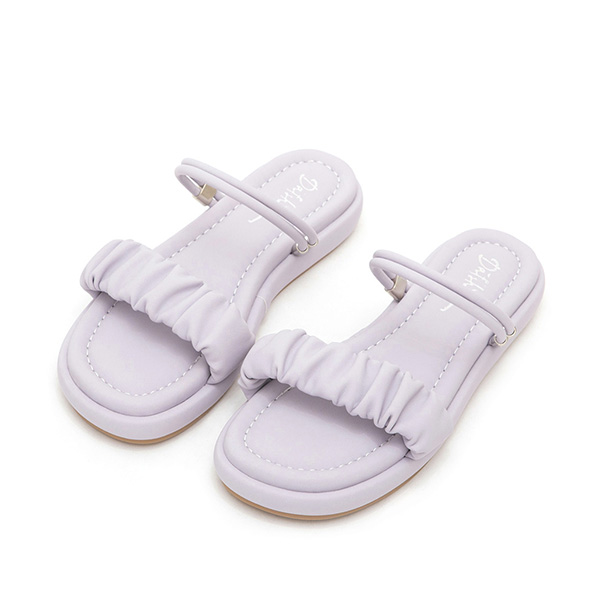 Comfy Ruched Two-Way Sandals Lavender