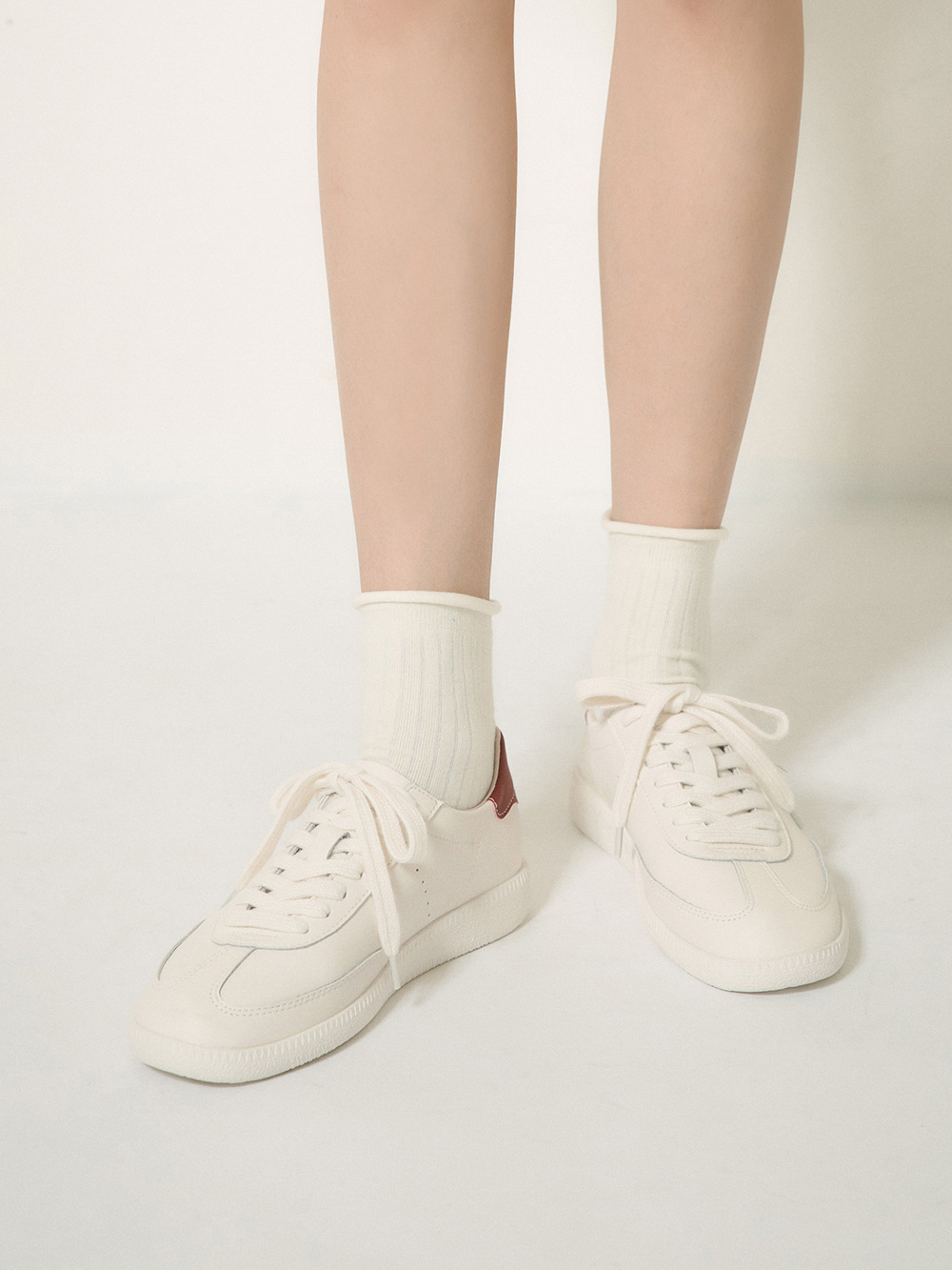 超極軟新柔感真皮小白鞋 紅