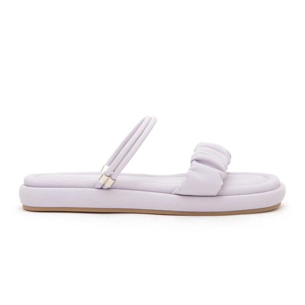 Comfy Ruched Two-Way Sandals Lavender