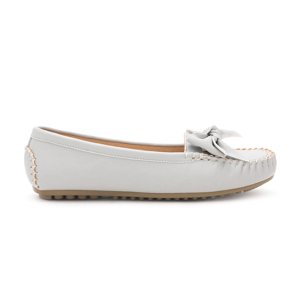 MIT Bow Moccasin Loafers Grey