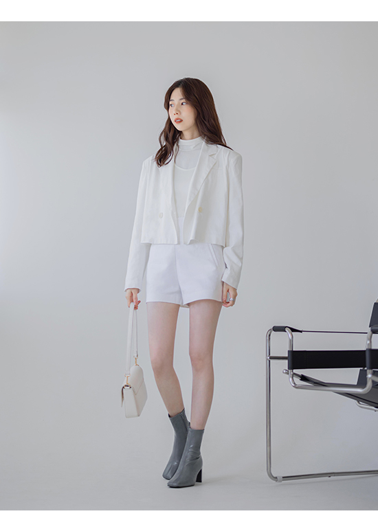 唯美配方．質感亮面扁跟瘦瘦靴 迷霧藍