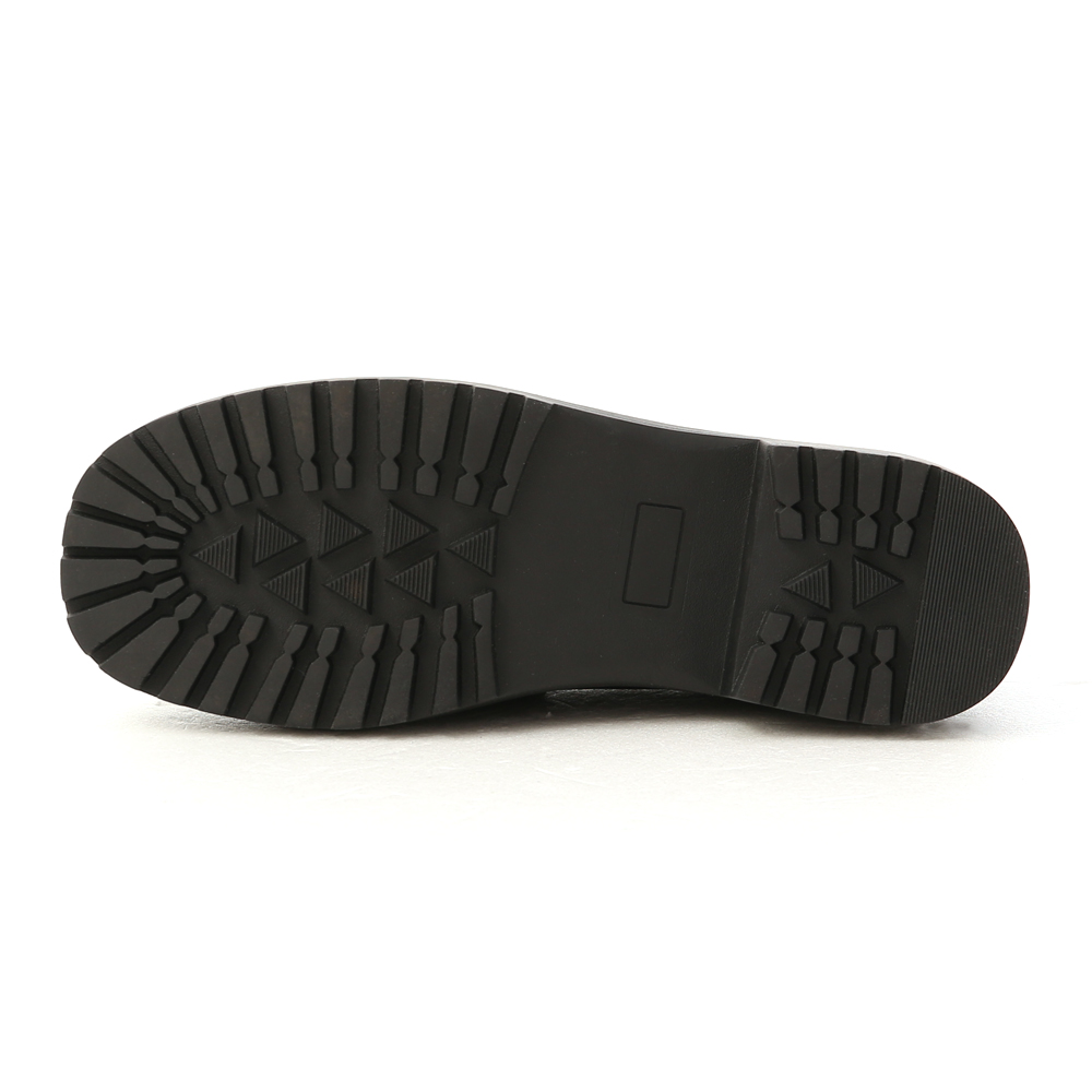 Thick Sole Foldback Loafers Black
