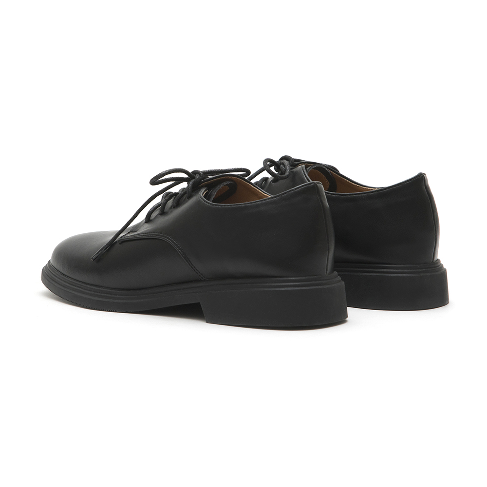 Soft Lace-Up Derby Shoes Black