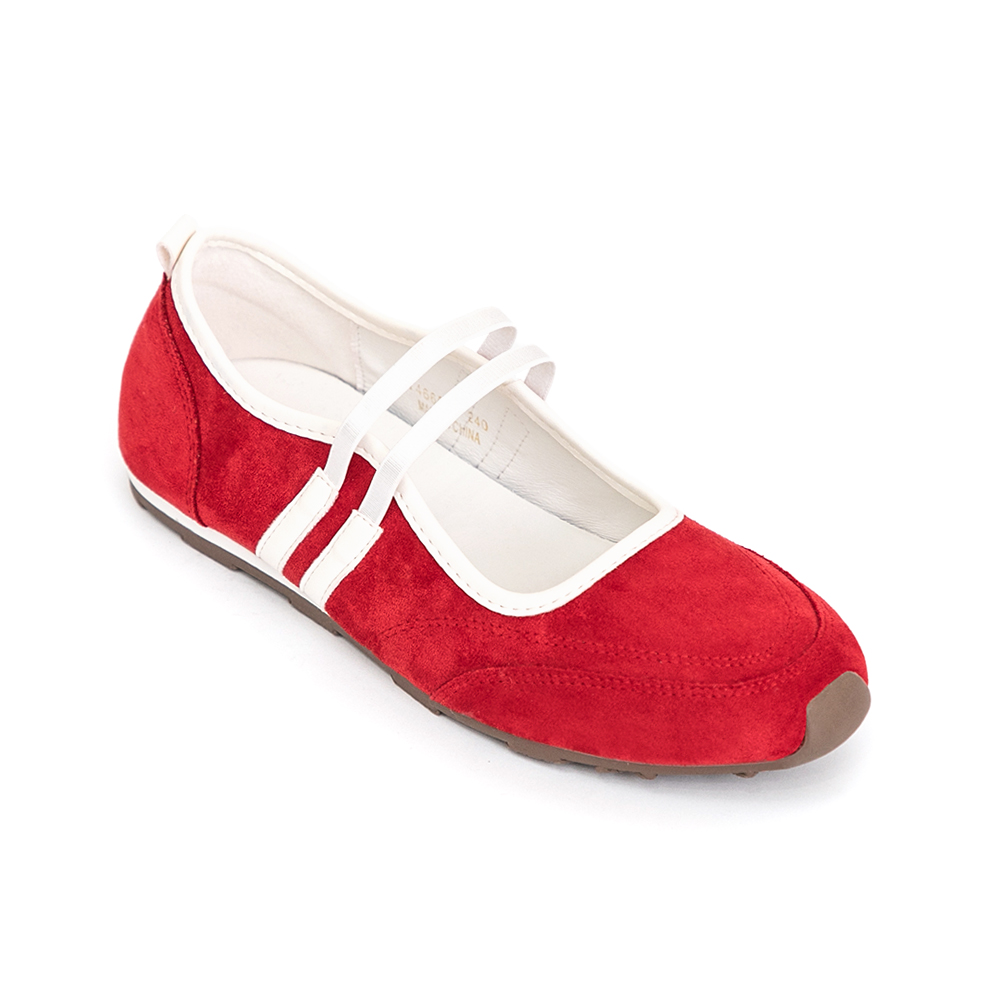 青春無敵雙帶機能芭蕾鞋 復古紅