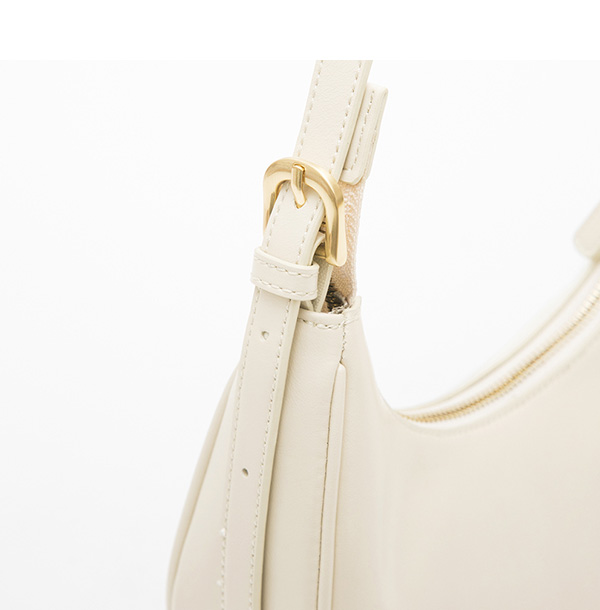 Two-Way Half-Moon Bag Beige