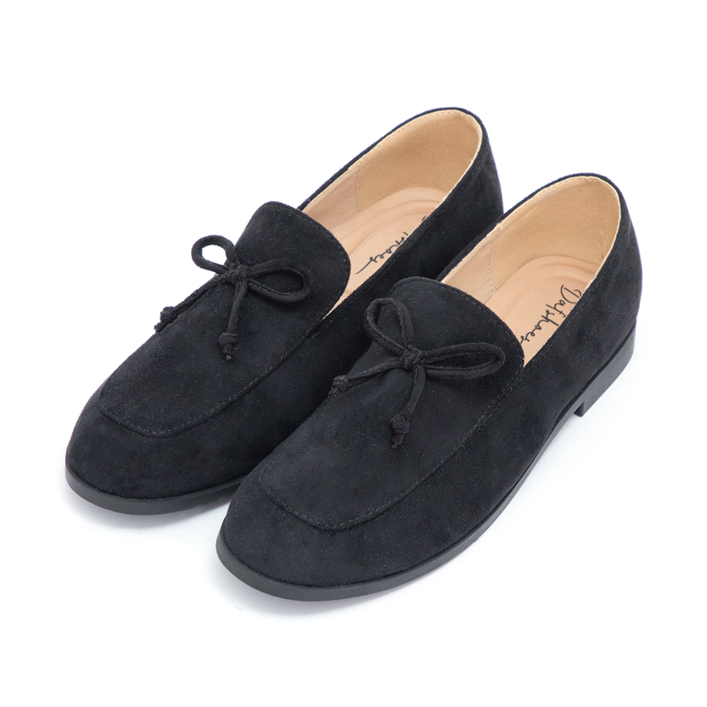 恆久經典4D氣墊蝴蝶結樂福鞋 黑色