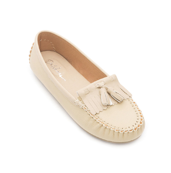 MIT Comfort Moccasin Loafers Cream