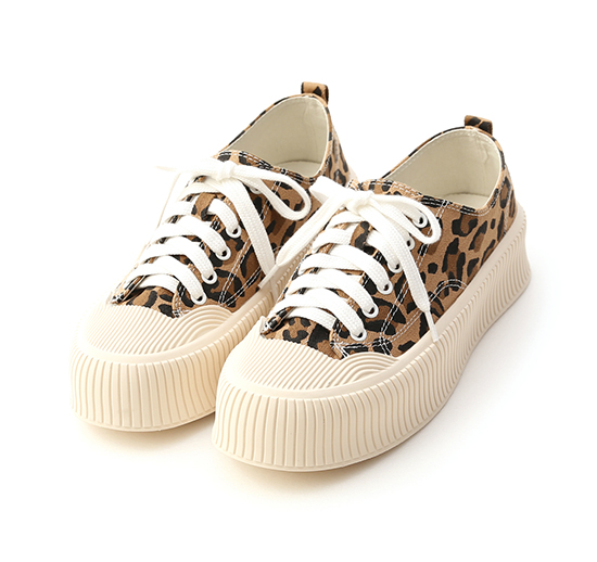 Thick Sole Canvas Sneakers Leopard print
