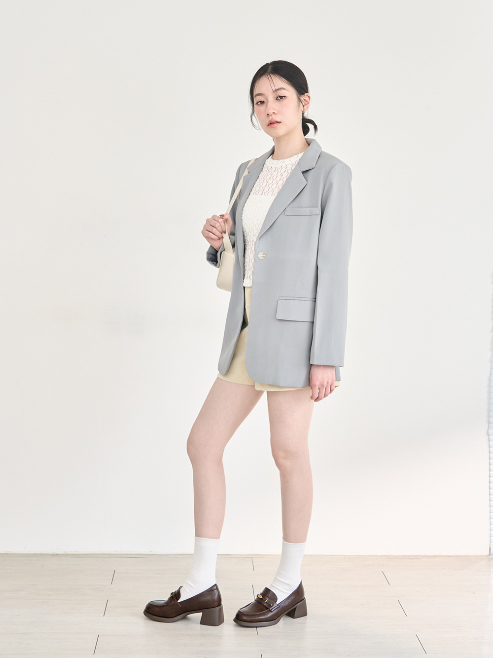 【真皮系列】親膚空氣棉小金葉樂福鞋 咖啡色