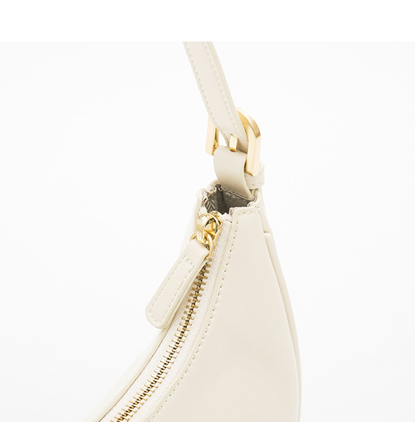 Two-Way Half-Moon Bag Beige