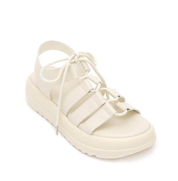 Lace-up Platform Roman Sandals 米