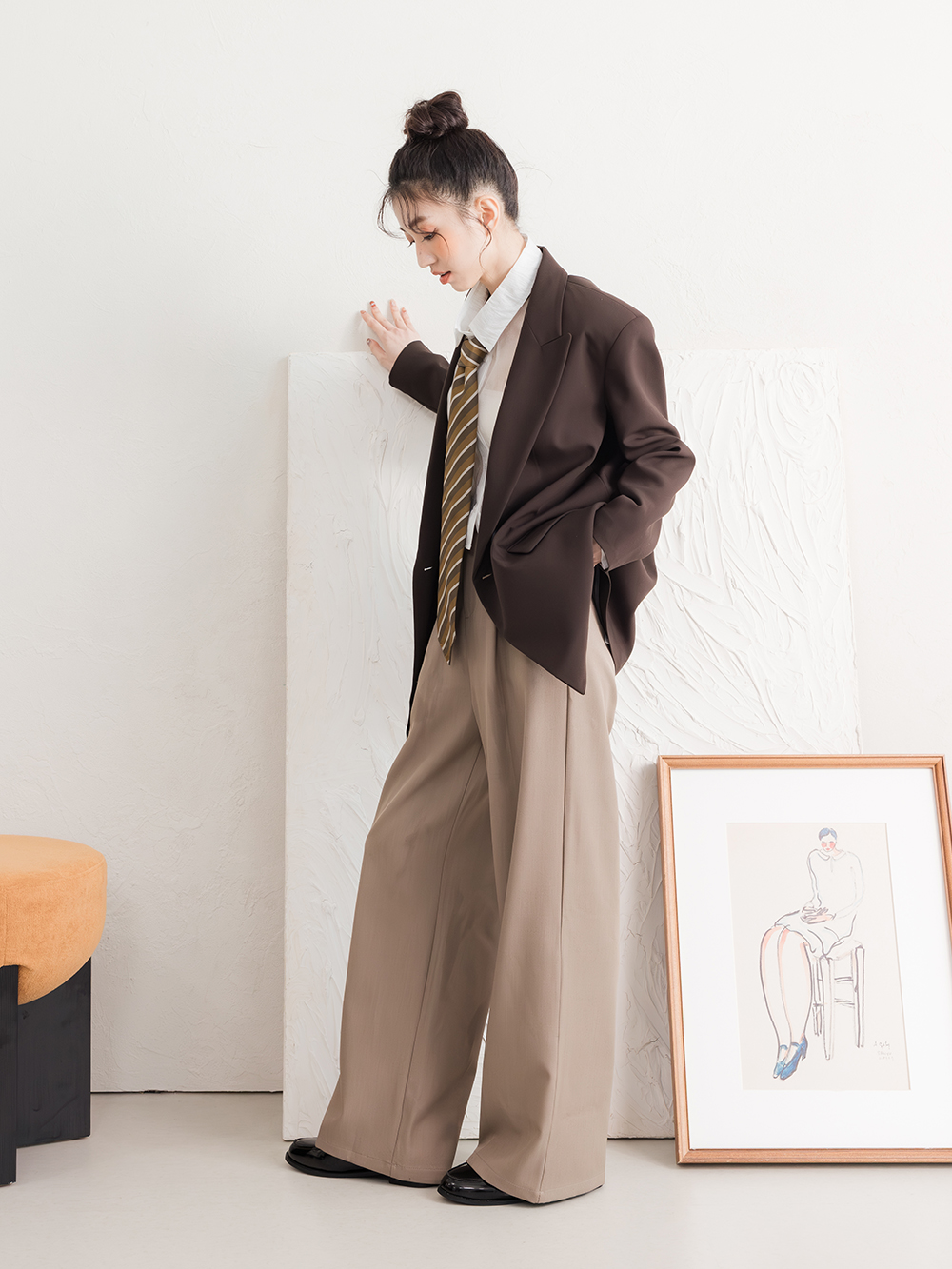 日常好搭4D釋壓平底樂福鞋 黑漆