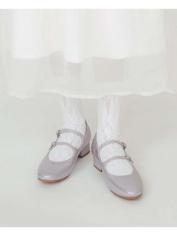 淘氣甜心．4D氣墊雙帶低跟瑪莉珍鞋 薰衣紫