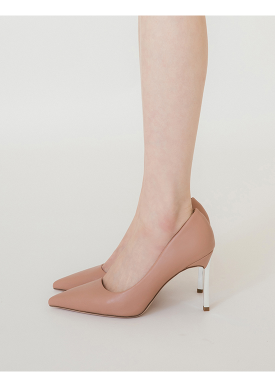 Plain Pointed Toe 9cm High-Heels Pink