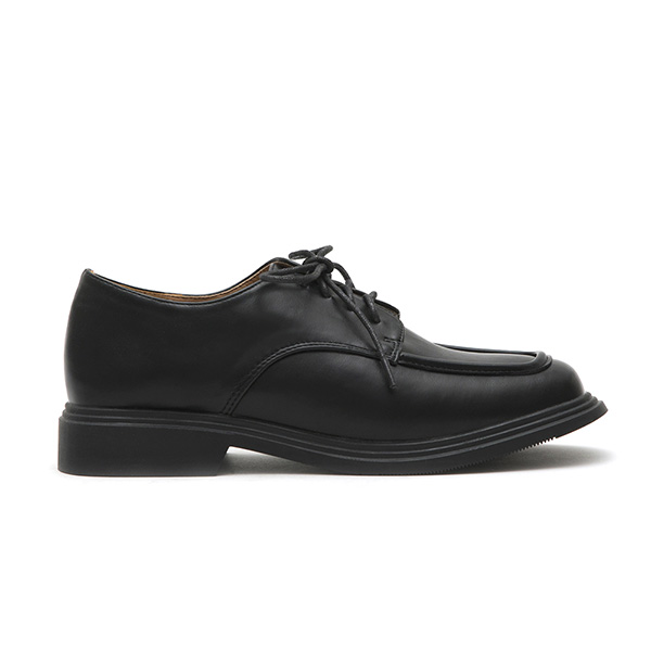 Soft Lace-Up Derby Shoes Black