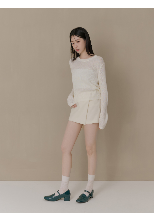 鎖定目光漆皮低跟樂福鞋 復古綠