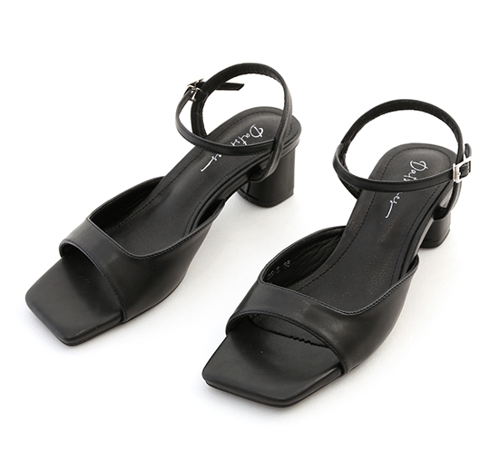 Mid-Heel Sandals Black