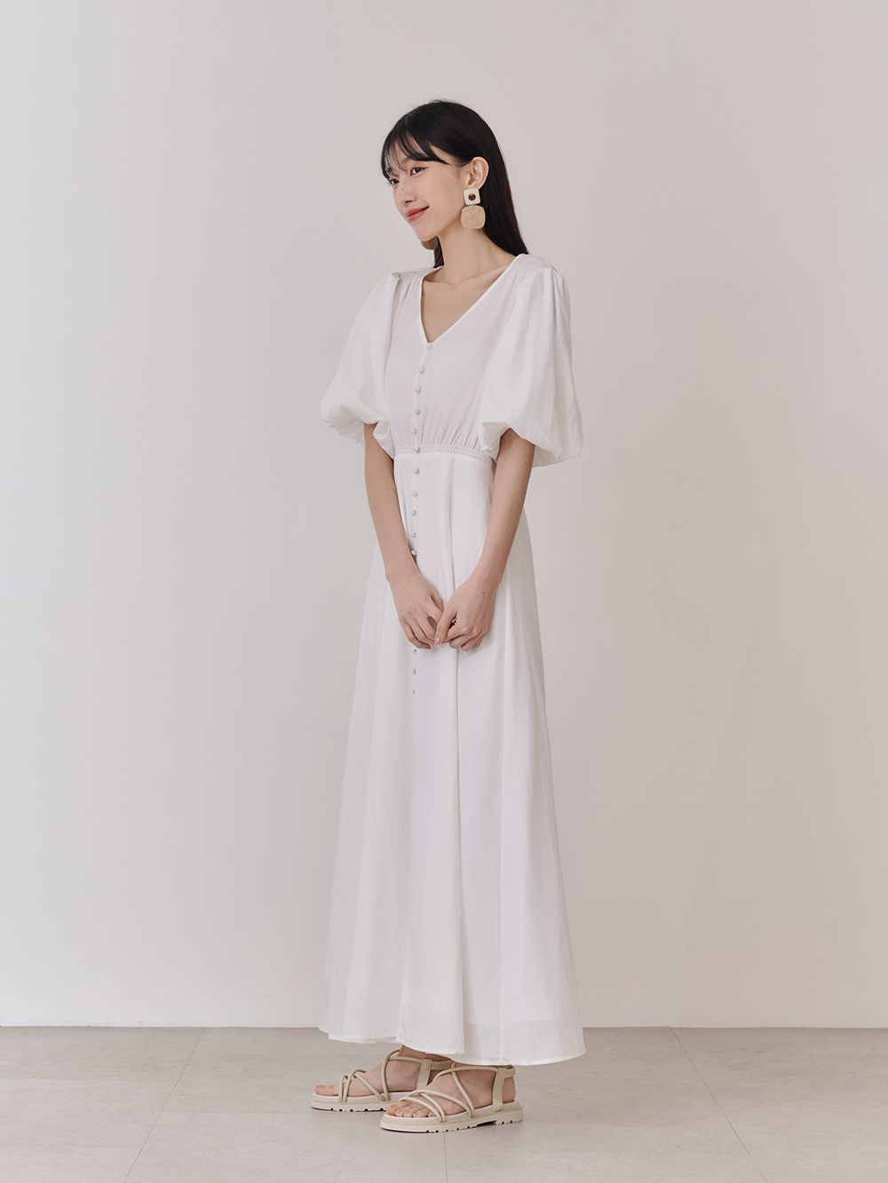 假期專屬．交叉帶加厚底羅馬涼鞋 香草米