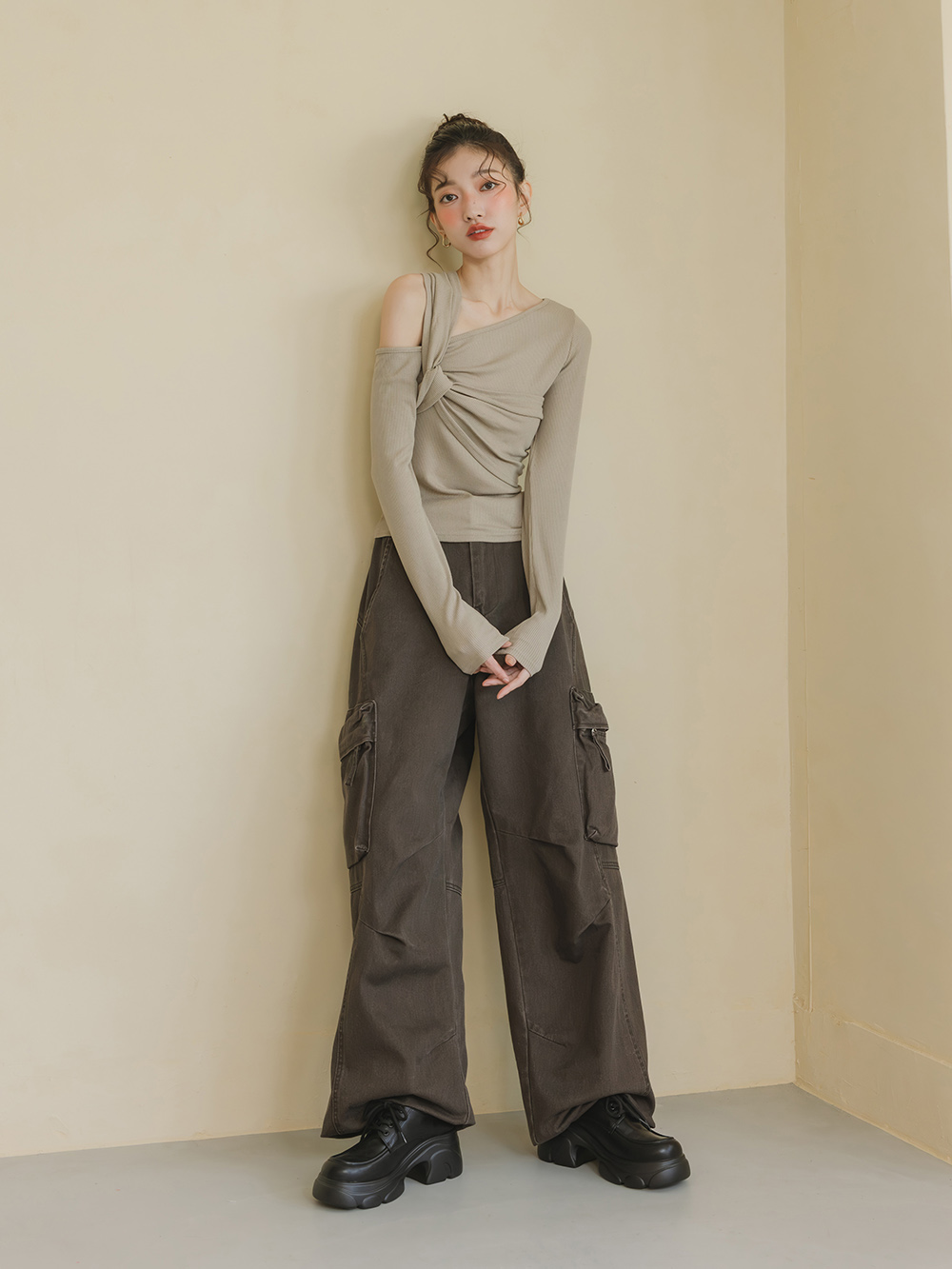 模範校花輕量鋸齒增高底德比鞋 黑