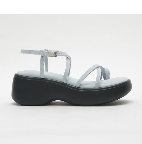 Strappy Lightweight Platform Sandals Serenity Blue