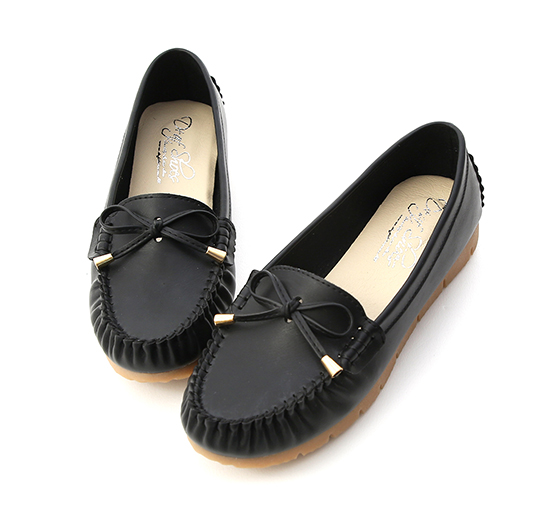 MIT Tie Detail Moccasins Black