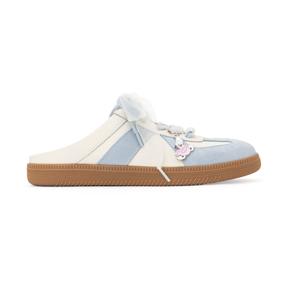 【Disney】牡蠣寶寶真皮德訓穆勒鞋 天空藍