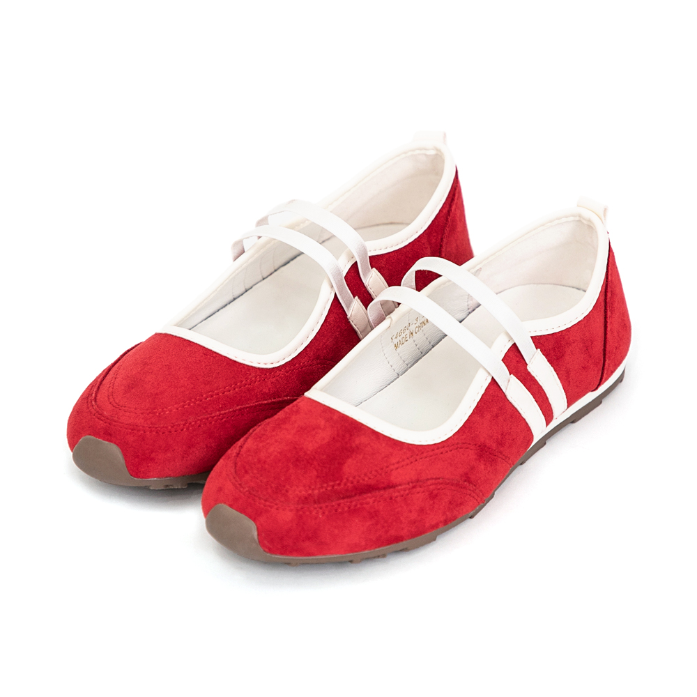 青春無敵雙帶機能芭蕾鞋 復古紅