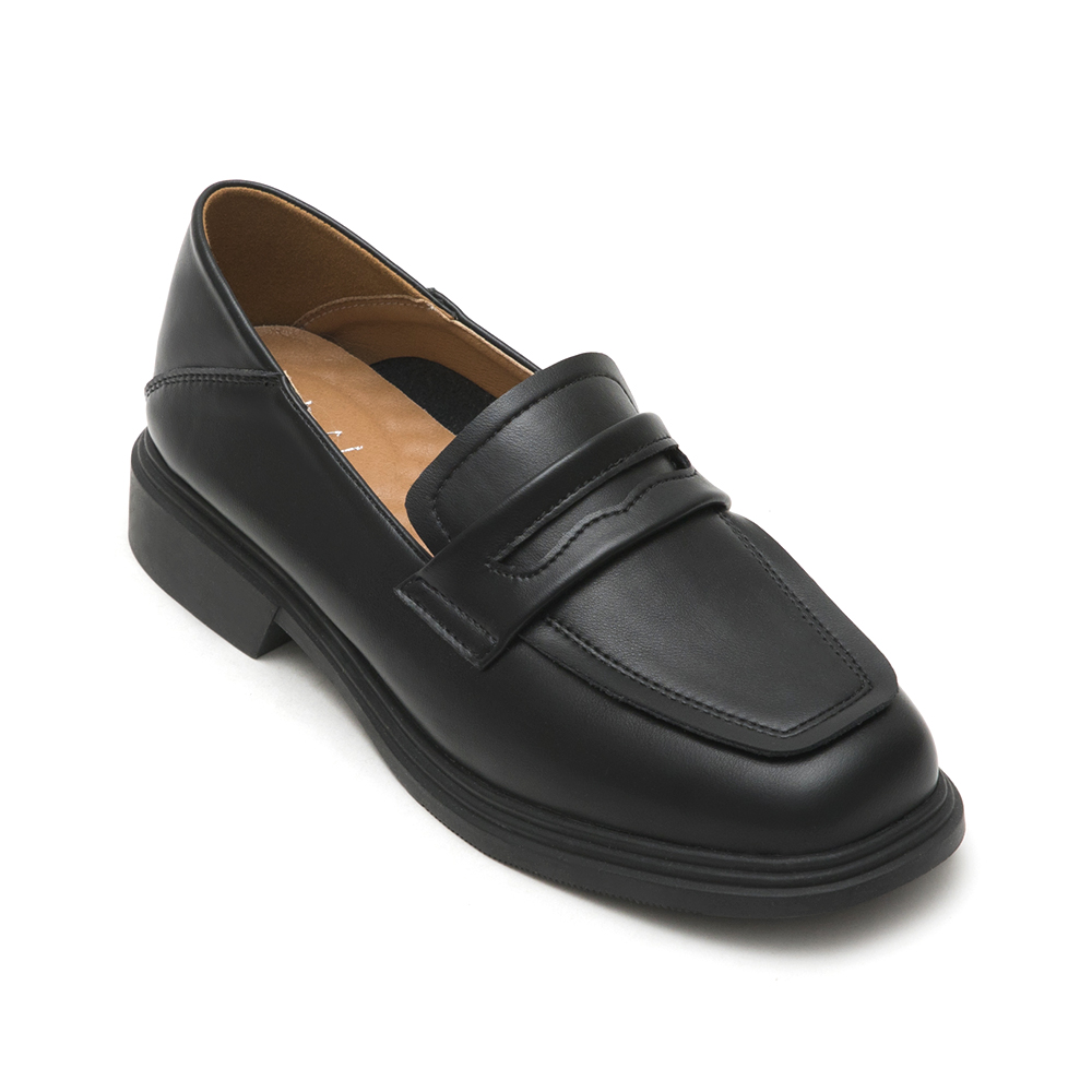 Comfy Soft Backless Loafers Black