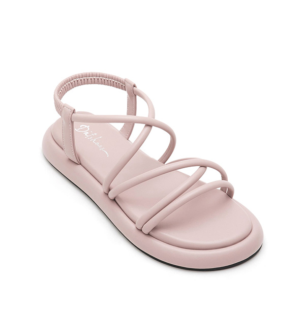 Cross Strap Thick Sole Sandals Pink