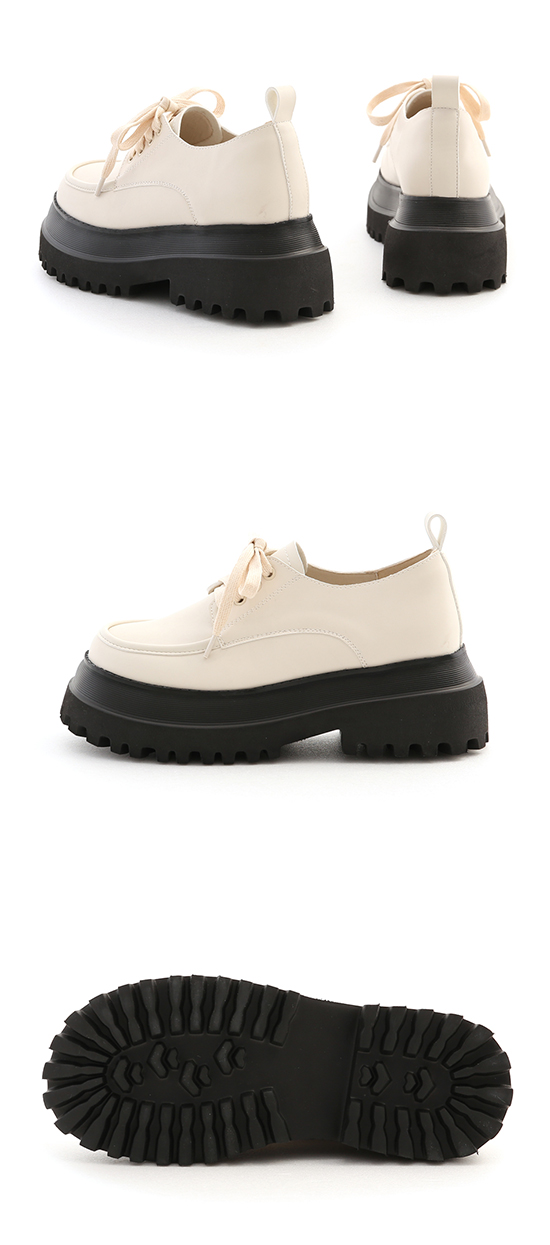 Lightweight Oxford Shoes With Contrast Platform Vanilla