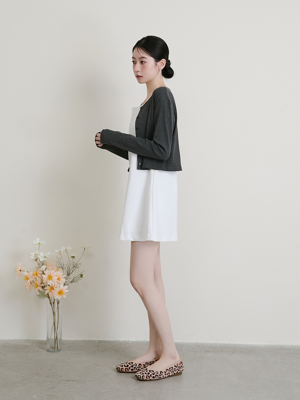 【3D零感雲織鞋】豹紋方頭娃娃鞋 粉色豹紋