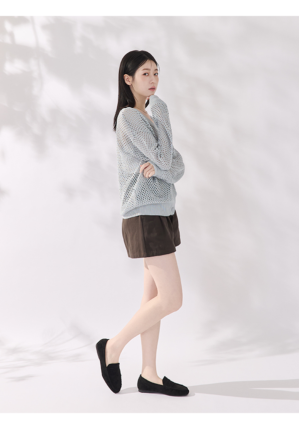 秋冬輕著4D氣墊豆豆底樂福鞋 黑色