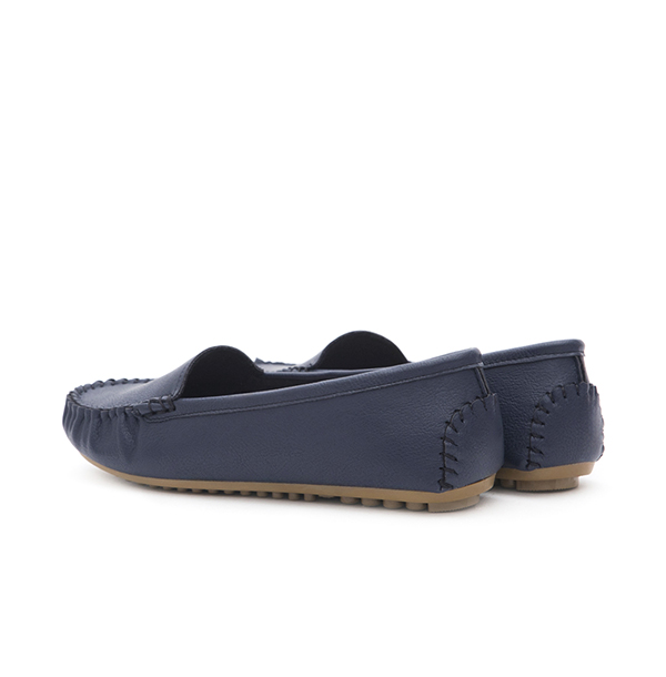 MIT Solid Moccasin Loafers Blue