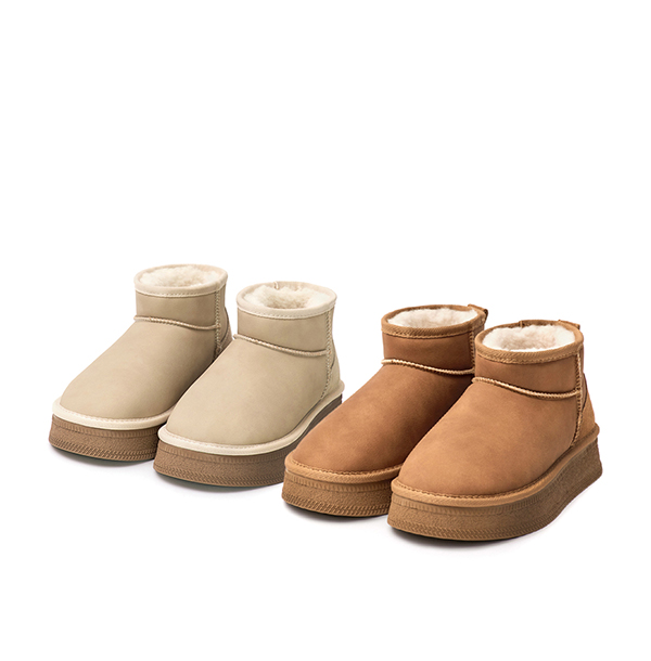 Water-Resistant Ankle Snow Boots 淺棕