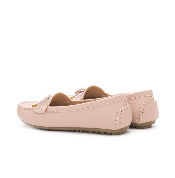 Soft MIT Bow Loafer Moccasins Nude pink