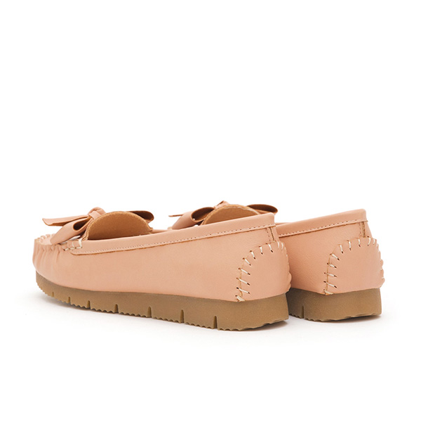 MIT Bow Platform Moccasins Pink