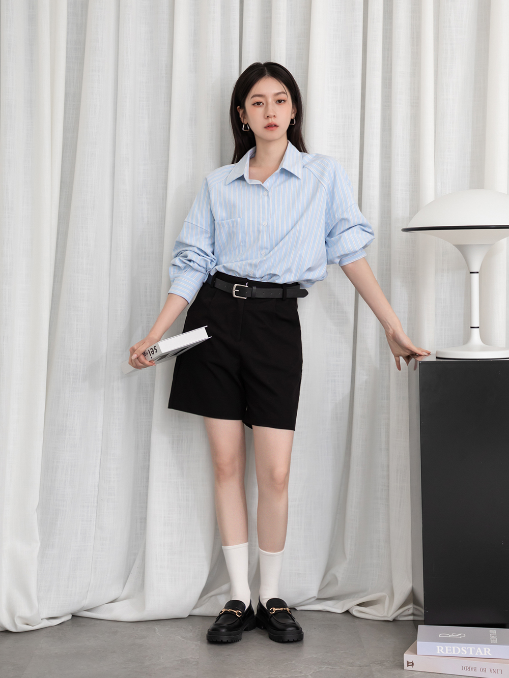 復刻經典.鬆糕底馬銜釦樂福鞋 時尚黑